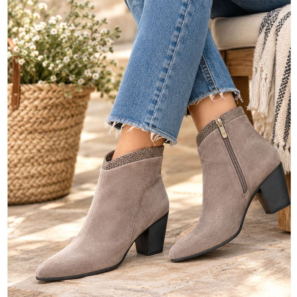 Azura European Luxery Leather Conti Tan Bootie 38